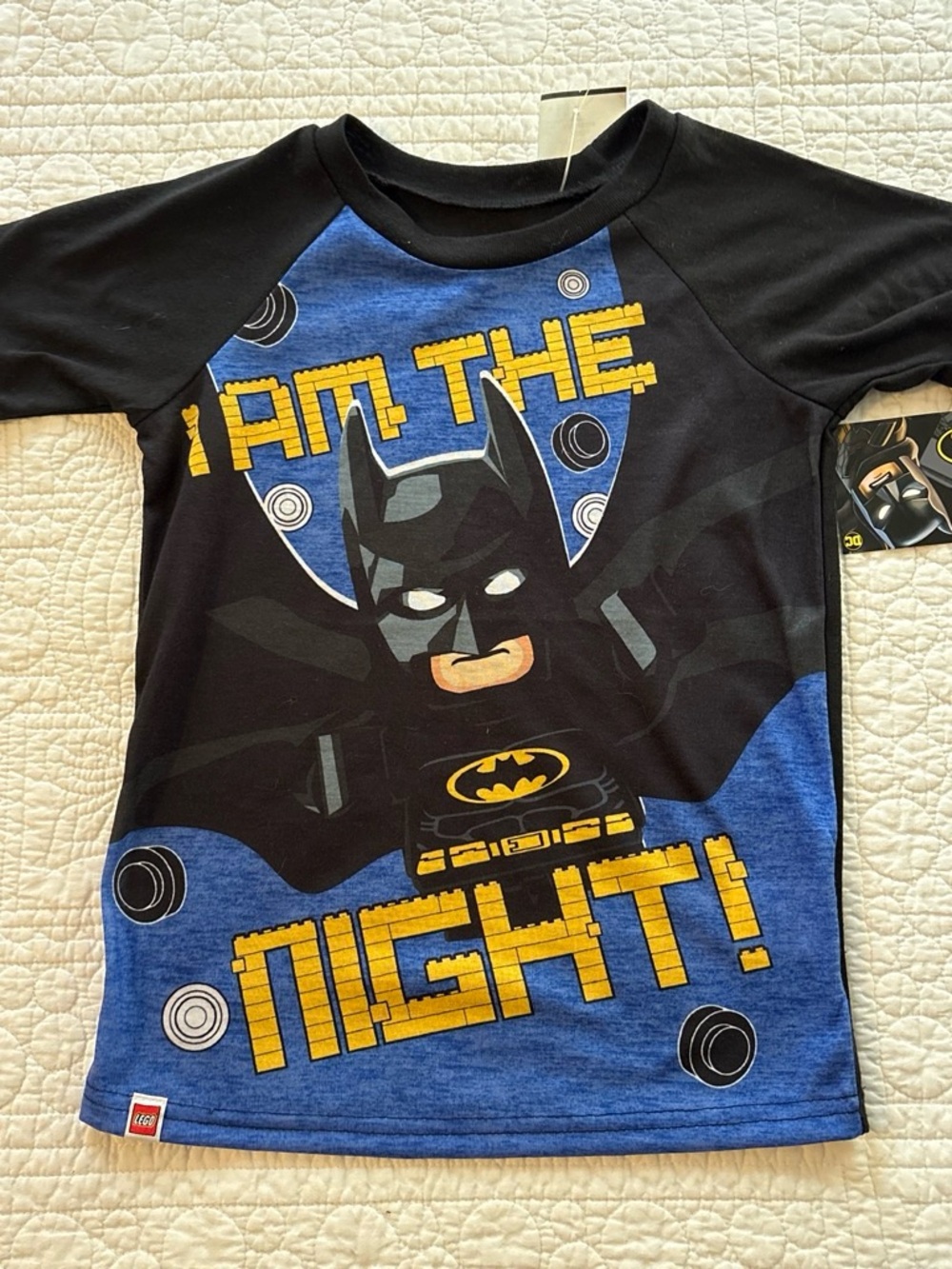 Lego Batman Kids Costume Shirt Black and Yellow